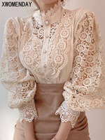 Women Chiffon Button Turtleneck Shirt 1